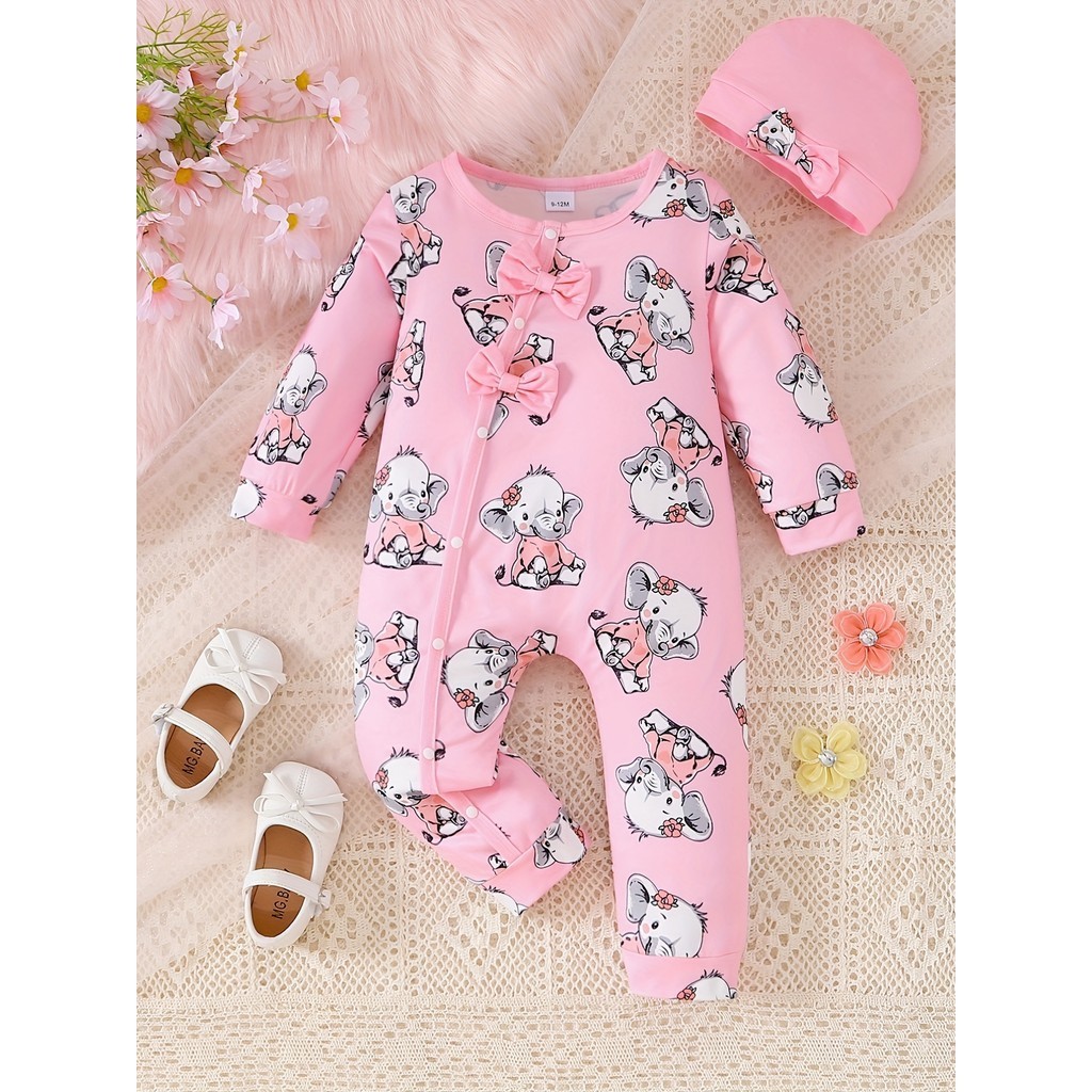 Baby Clothing Elephant - Setelan pakaian bayi perempuan, Romper gajah