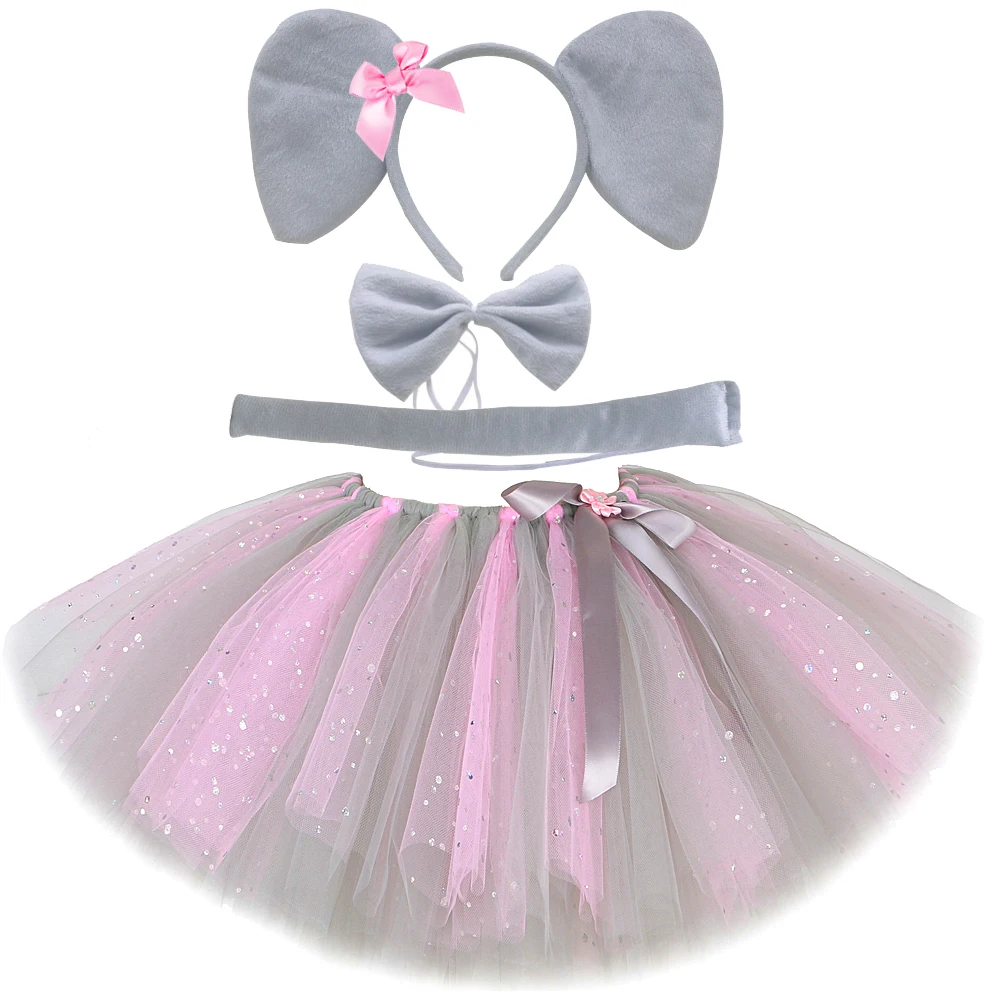 Baby Clothing Elephant - Rok Tutu Gajah Tikus Abu-abu Merah