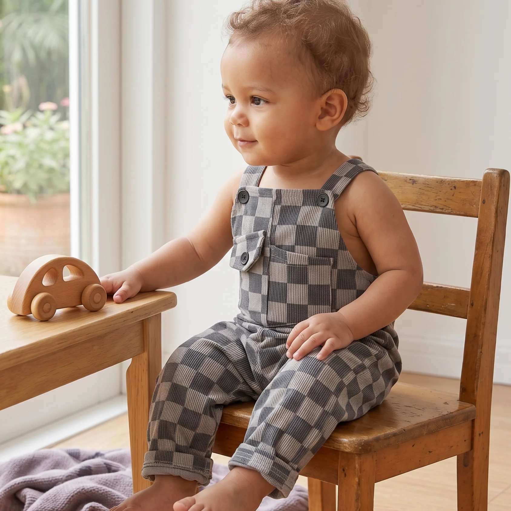 Baby Clothing Jumper - Celana Jumper Kotak-kotak Bayi Laki-laki Musim