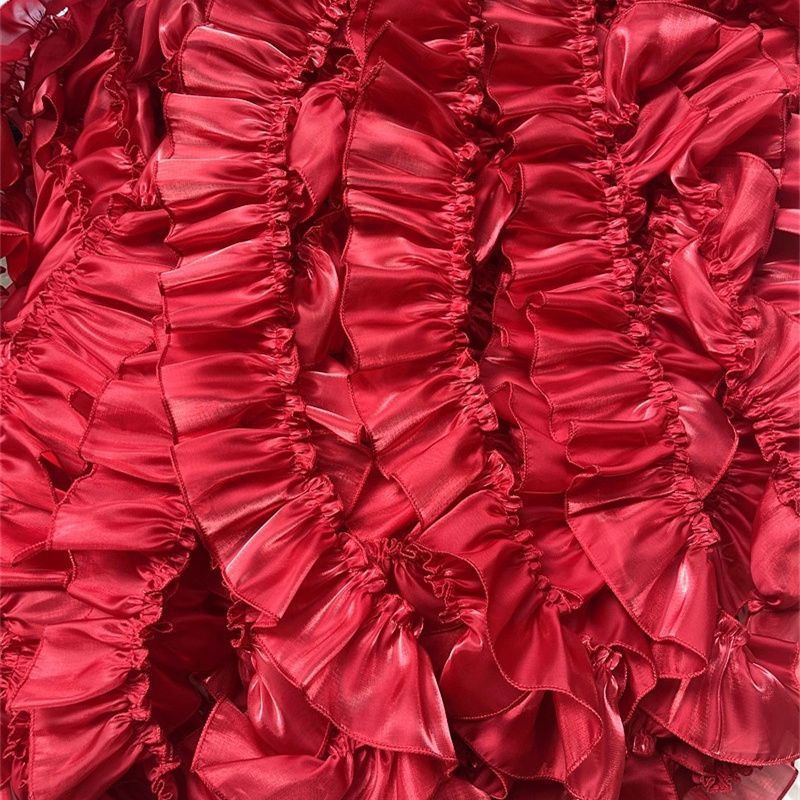 Baby Clothing Yarn - Kain renda lipit benang pearlescent lebar