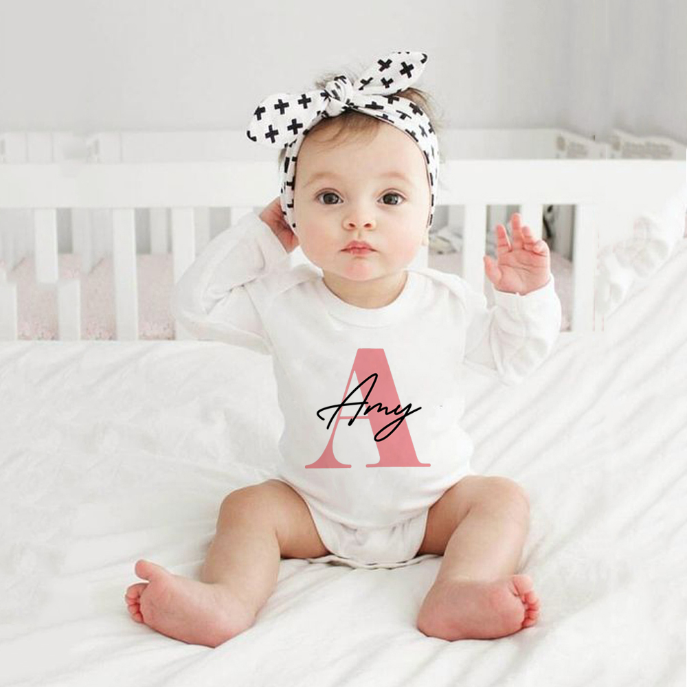 Baby Clothing Name - Romper Nama Bayi Perempuan Pengumuman Kehamilan