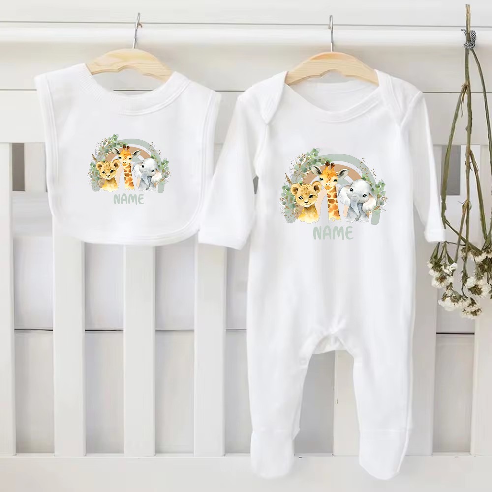Baby Clothing Name - Bib & Romper bayi dipersonalisasi, 2
