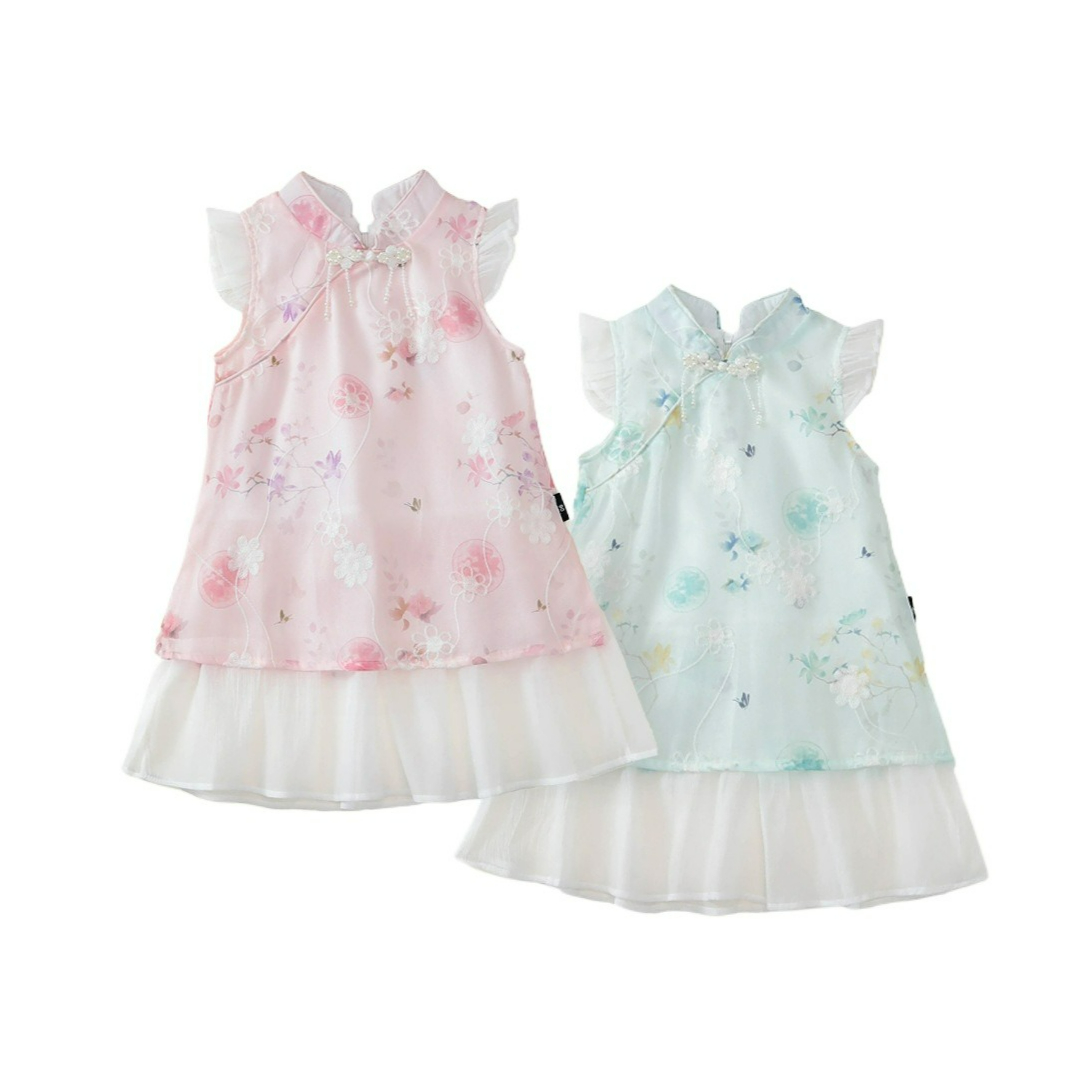 Gaun Cheongsam Gaya Cina Baru  - Baby Clothing Yarn ulasan dan harga