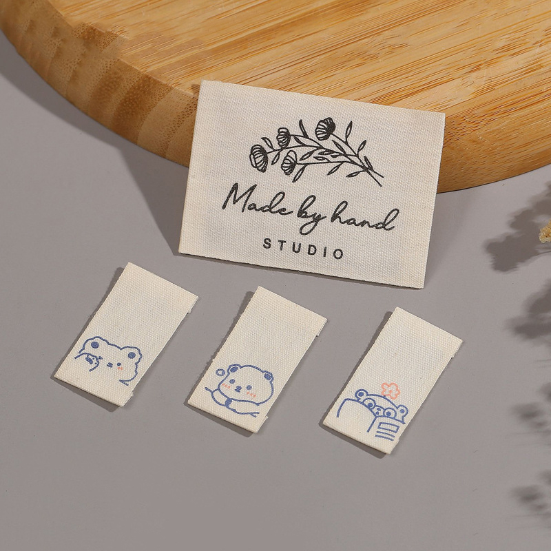 Label Kain Katun Custom Cetak  - Baby Clothing Organic ulasan dan harga