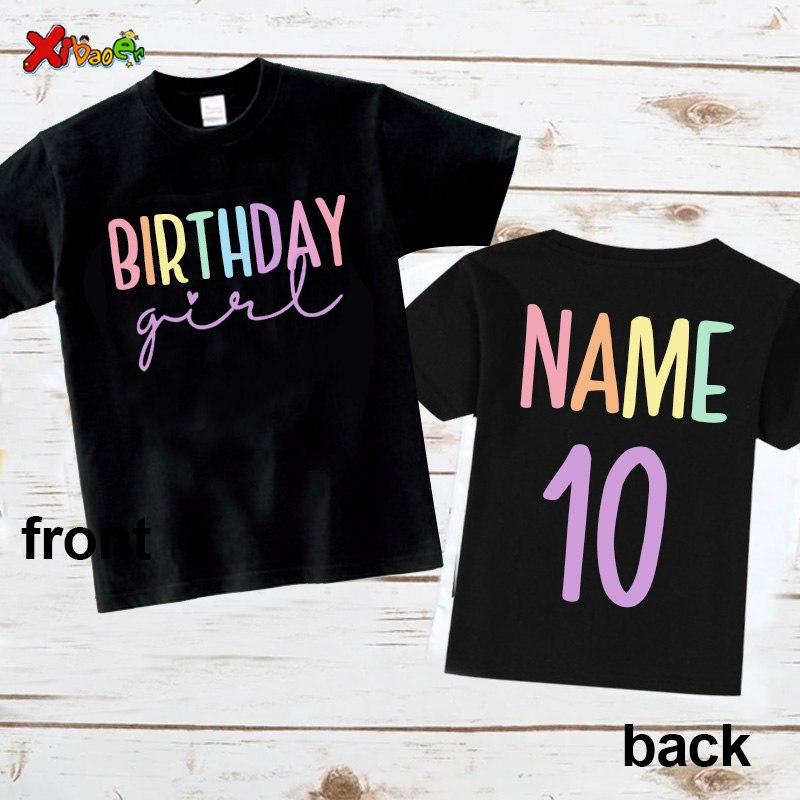 Ulang Tahun Gadis T Shirt paka - Baby Clothing Name ulasan dan harga