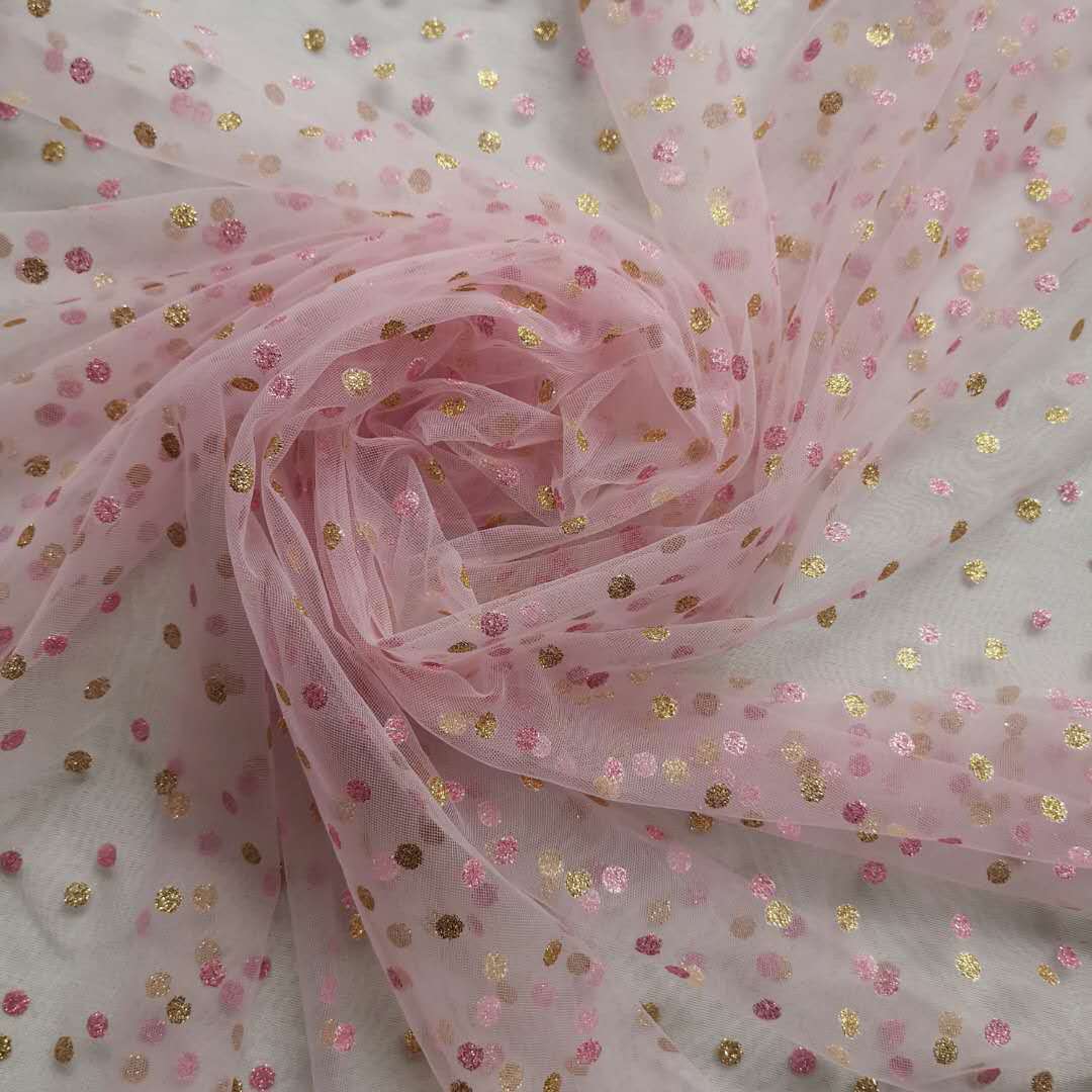 0.5M Kain Jaring Cetak Glitter - Baby Clothing Organic ulasan dan harga