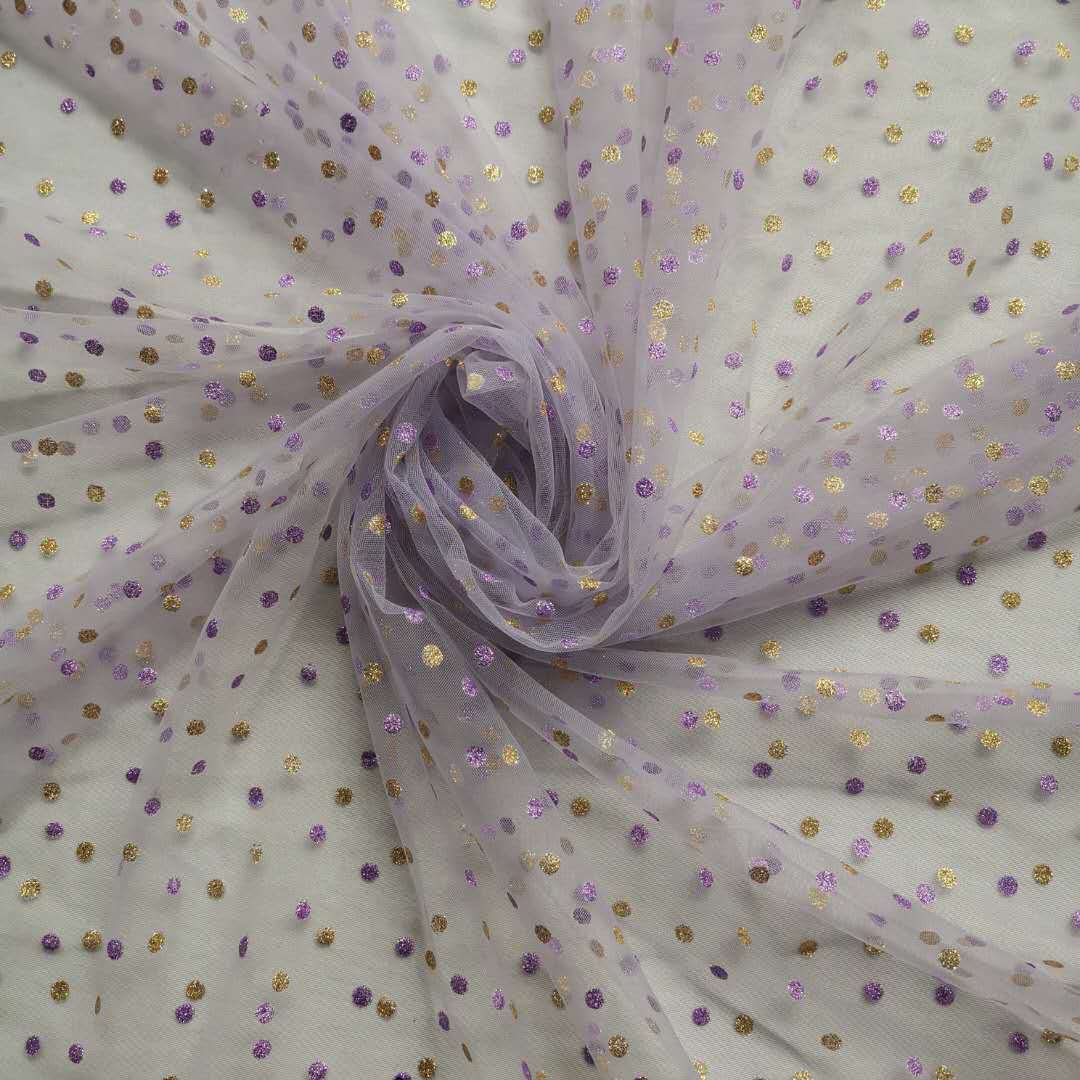 0.5M Kain Jaring Cetak Glitter - Baby Clothing Organic ulasan dan harga